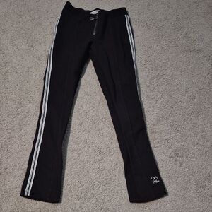 Stylish Kids Black Leggings with White Stripes